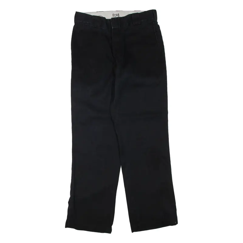DICKIES Mens Trousers Black Regular Straight W29 L30