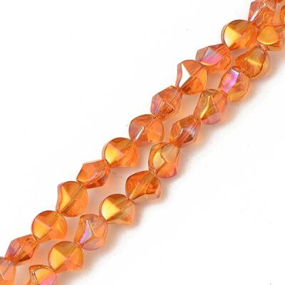 Electroplate Transparent Glass Beads Strands