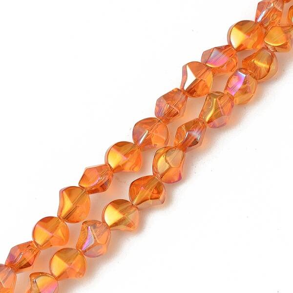 Electroplate Transparent Glass Beads Strands