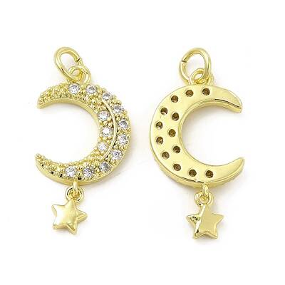 Brass Micro Pave Cubic Zirconia Pendants