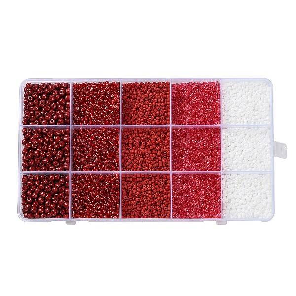 DIY 15 Grids ABS Plastic & Glass Seed Beads Jewelry Making Finding Beads Kits