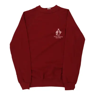 1980s Reid Wines Racing Sportswear Sweatshirt - Small Red Cotton