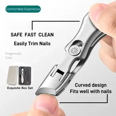 Ultra Wide Jaw Opening Nail Clipper Set,Sharp Stainless Steel Nail Clippers for Tough Nails, Clippers for FingerNails Toenail...