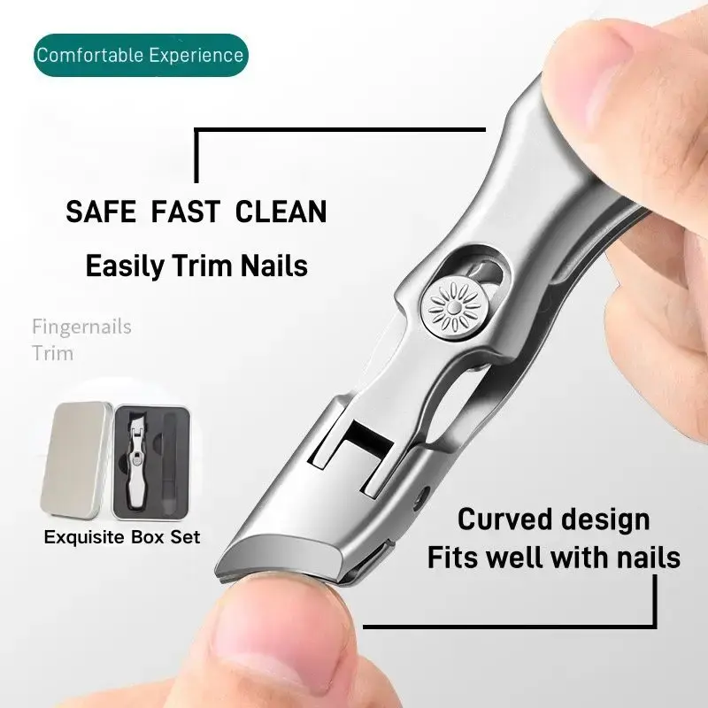 Ultra Wide Jaw Opening Nail Clipper Set,Sharp Stainless Steel Nail Clippers for Tough Nails, Clippers for FingerNails Toenail...