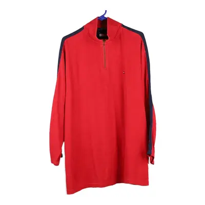 Tommy Hilfiger 1/4 Zip - Medium Red Cotton