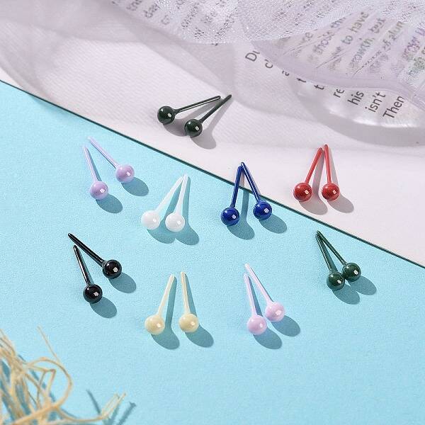 Hypoallergenic Bioceramics Zirconia Ceramic Stud Earrings