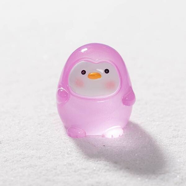 Luminous Resin Penguin Miniature Ornaments