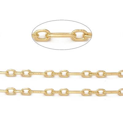 Rack Plating Brass Figaro Chains
