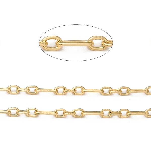 Rack Plating Brass Figaro Chains