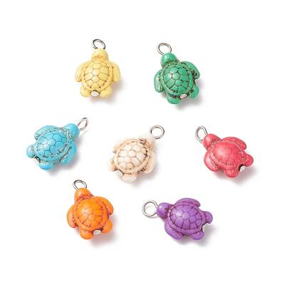 Dyed Synthetic Turquoise Pendants