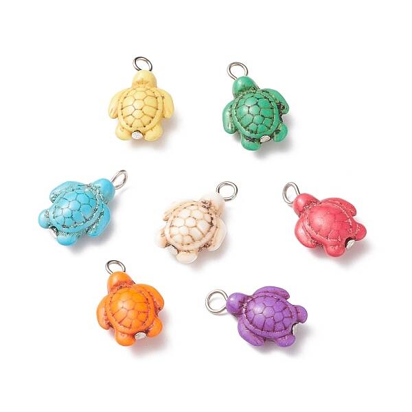 Dyed Synthetic Turquoise Pendants
