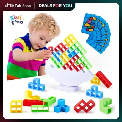 Suntomo Balance Board Games for Kids & Adults, Balance Game, Balanced Stacking Game for 2 Players Home Parties Travel Family ...