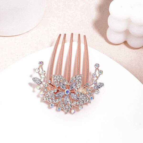 Alloy Rhinestone Hair Combs