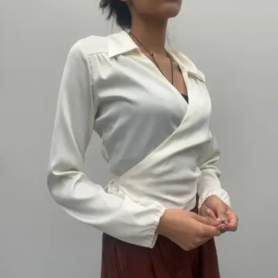 Kookai Blouse - Small Cream Polyester