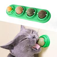 Catnip Toys Balls 4 Pcs, Extra Cat Energy Ball, Edible Kitten Silvervine Toys, Healthy Kitty Teeth Cleaning Dental Chew Toys,...