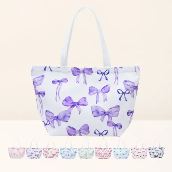 Large Canvas Tote Bag for Women - Casual Trendy Fun Patterned Bag