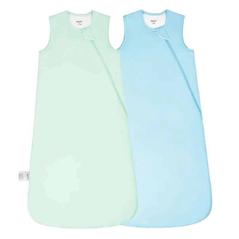 EasyFi 2-pack Supersoft Bamboo Sleep Sack 0.5 TOG & 1.0 TOG, Wearable Sleeping Bag | 2-Way Zipper | Baby & Toddler Sleepwear ...