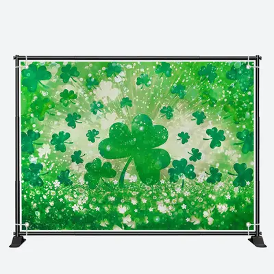 Sputtered Dew Clover Daisy St Patricks Day Backdrop - Aperturee