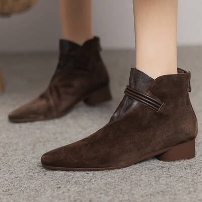 CHIKO Adrasteia Pointy Toe Block Heels Ankle Boots