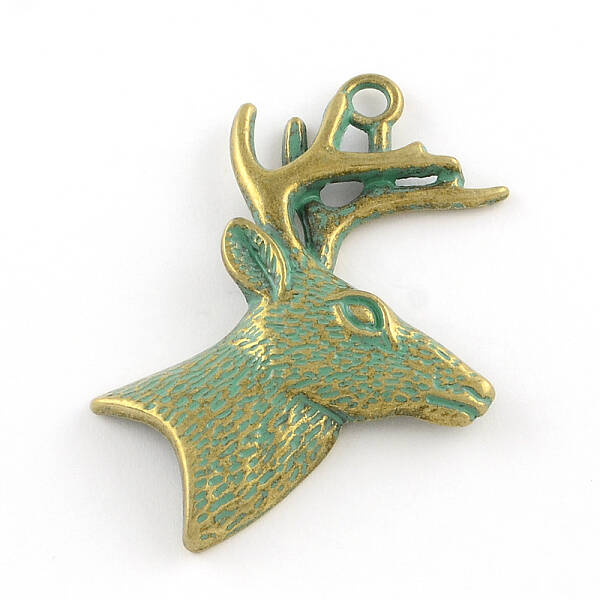 Christmas Reindeer/Stag Zinc Alloy Big Pendants