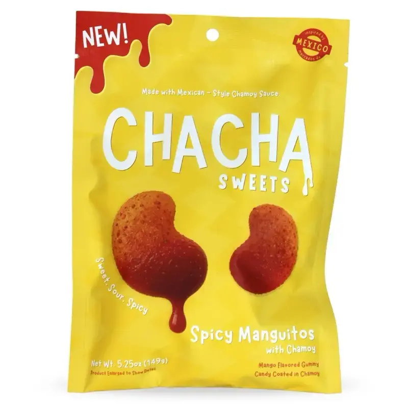 Spicy Chamoy Manguitos (Mango Gummies) Bigs, Viral Gummy Mexican Candy & Snacks, Sweet Sour & Spicy Nostalgic Juicy Chewy Cha...