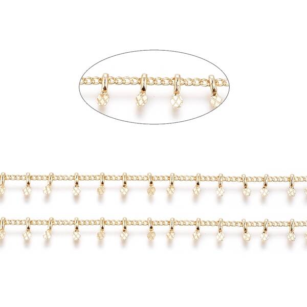 3.28 Feet Brass Handmade Curb Chains