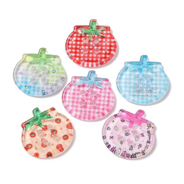 4-Hole Button Plastic Cabochons
