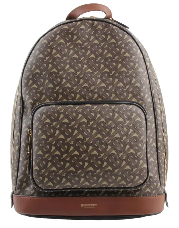 Pre-owned BURBERRY Coated Canvas Backpacks ROCCO MONOGRAM BACKPACK