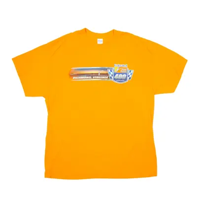 GILDAN Richmond Virginia Biker USA T-Shirt Orange Short Sleeve Mens XL
