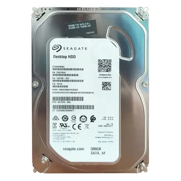 916879-001 HP 500GB 7200RPM SATA 6Gb/s 3.5-Inch Internal Hard Drive