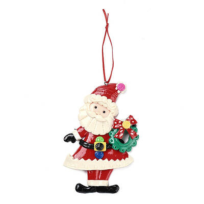 Christmas Santa Claus Handmade Polymer Clay Pendant Decorations
