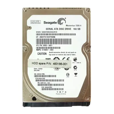 9HV14C-022 Seagate 160GB 7200RPM SATA 3Gb/s 2.5-Inch 16MB Cache Momentus Hard Drive