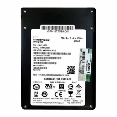 HP 869252-001 | 480GB PCI-Express x4 NVMe 2.5-Inch Solid State Drive