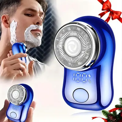 Portable Comfort Mini USB Rechargeable Shaver, Electric Beard Razor for Men, Wet & Dry Shaver for Home, Office, Car, Busines...