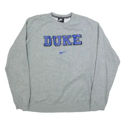 NIKE Duke Mens Sweatshirt Grey USA L