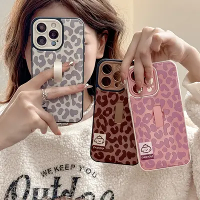 Fashion Leopard-print Pattern Phone Case, Decorative Phone Protector Cover, Phone Accessories Compatible with iPhone 13 14 1...