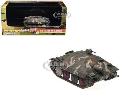 Hetzer (Starr) Tank Destroyer Kampfgruppe Milowitz Prague (1945) German Army 1/72 Diecast Model by Panzerstahl