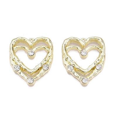 Rack Plating Alloy Rhinestone Pendants