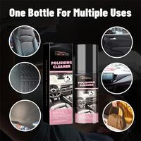 【D24】Auto Interior & Exterior Cleaner 3.38 Fluid Ounces | 3-in-1 Formula for Plastic/Rubber/Leather - Antibacterial Prote...