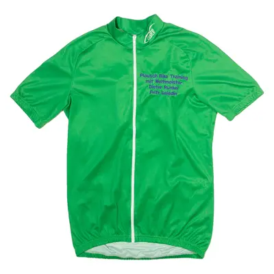 CUORE Full Zip Cycling Mens Jersey Green High Neck M