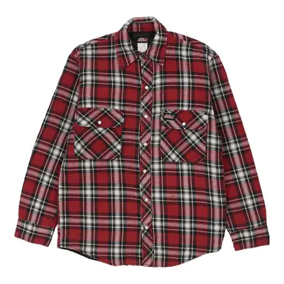 Dickies Checked Overshirt - Small Red Cotton Blend