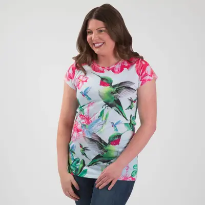 Blissful Hummingbird Short Sleeve Tee - M