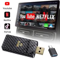Mini AI Box - Streaming Netflix/Youtube/Tiktok to your car! 2 in 1 Wireless CarPlay and Android Auto Adapter suitable for Fac...