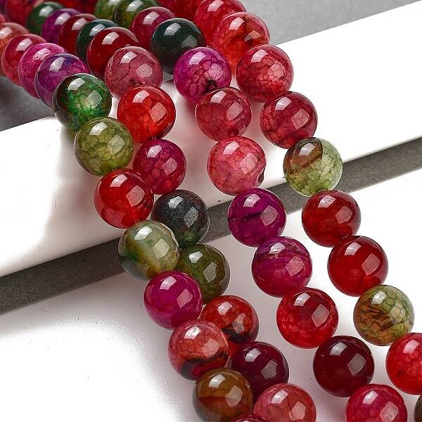 Dyed Natural Agate Beads Strands