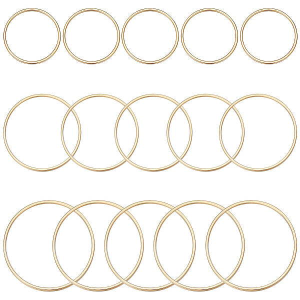 30Pcs 3 Styles Brass Linking Rings