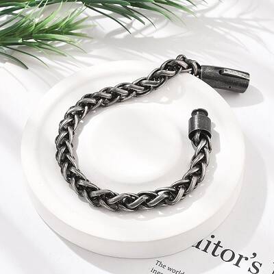 304 Stainless Steel Wheat Chains Bracelets for Women Men