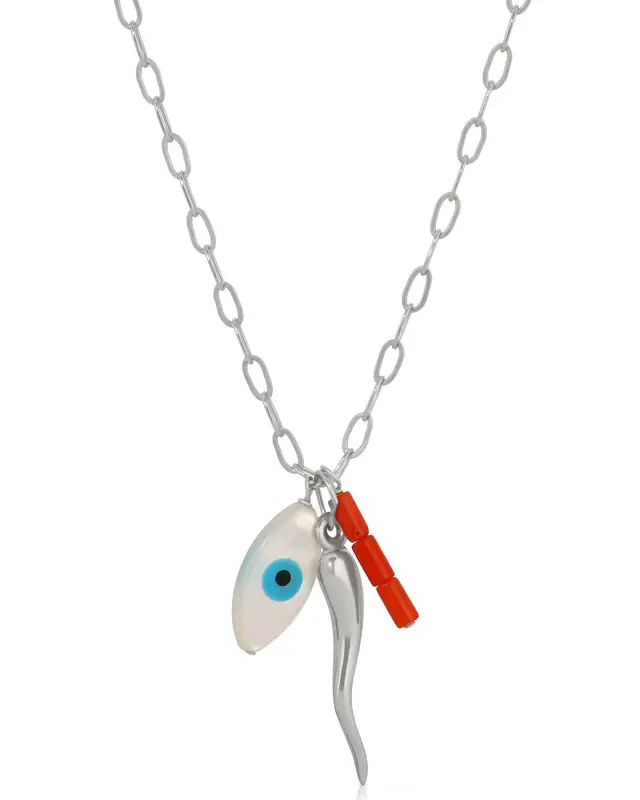 Protection Necklace | Metal Color: Silver