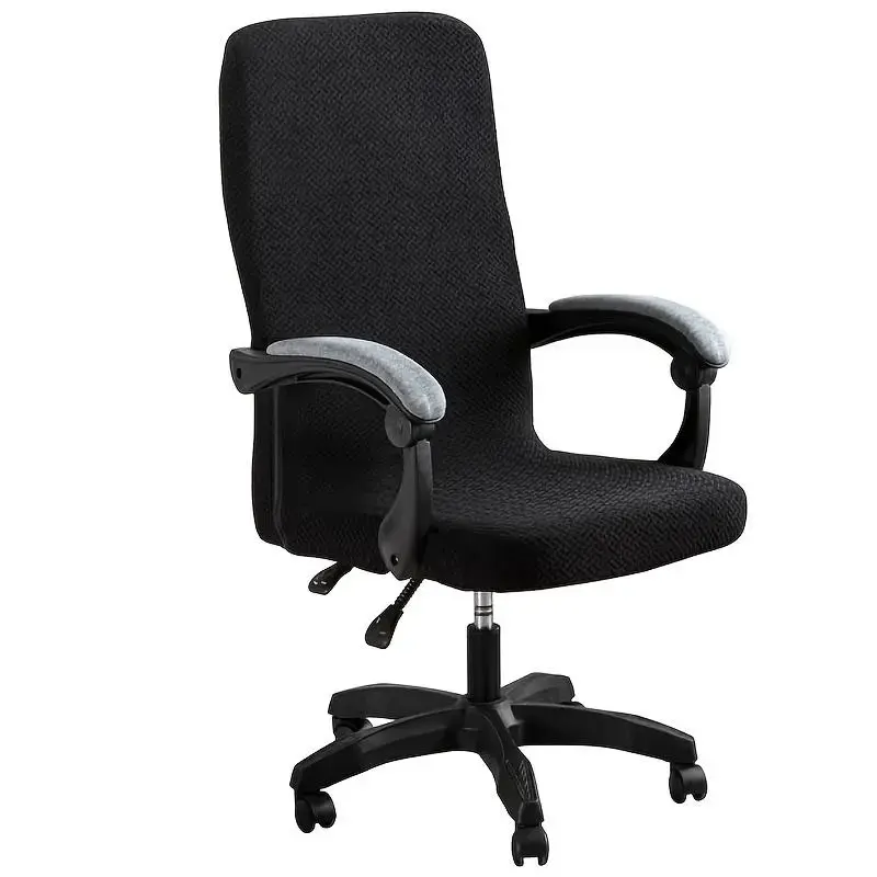 Gingham Chair Cover, 1 Count Ridge Ombre Pattern Chair Cover, Anti-dirty Protective Cover for Office Chairs