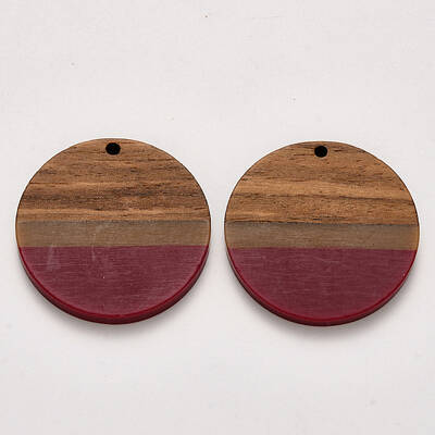 Resin & Walnut Wood Pendants