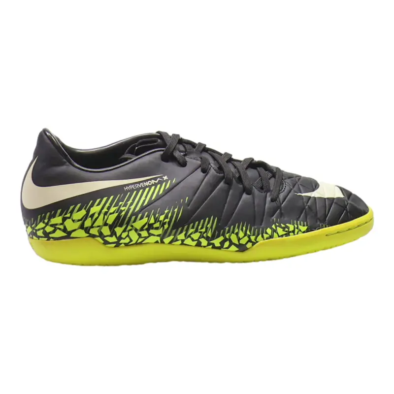 NIKE Hypervenom X Sneaker Trainers Black Leather Mens UK 7.5